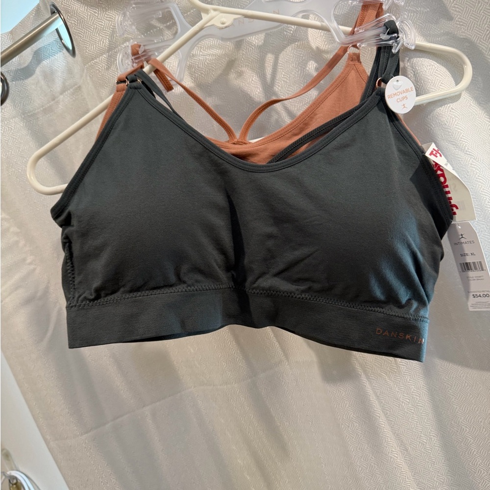 Danskin Sports Bra - Black and Tan